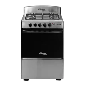 Estufa de Piso ABBA Diamante 4 Puestos con Horno Gas Natural EA, Gratinador, Termostato AT 24HIDN GT Negro Onix